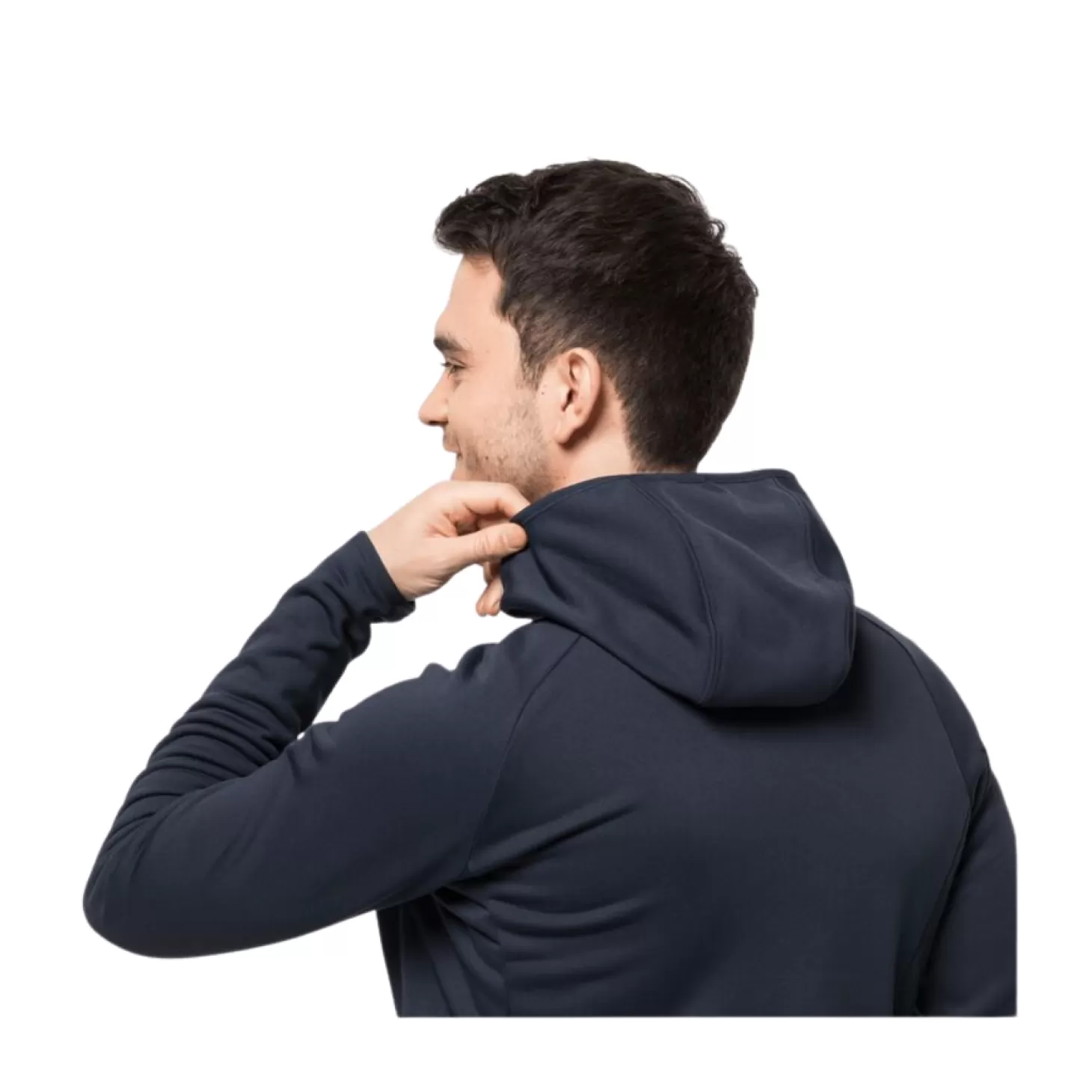 Herre Jack Wolfskin Fleecejakke Til Herre - Baiselberg Hooded Fz M - Bla
