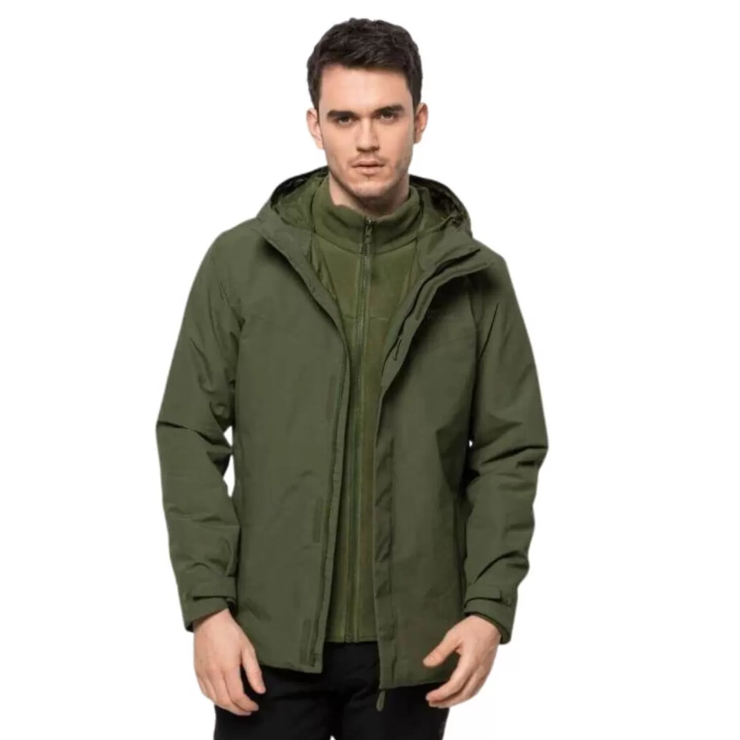 Herre Jack Wolfskin Jakke Til Herre - Altenberg 3 In 1 Jkt M - Gron
