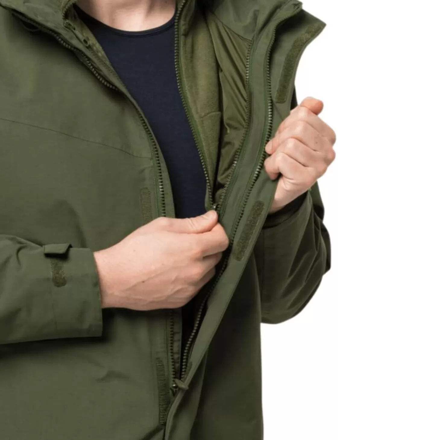 Herre Jack Wolfskin Jakke Til Herre - Altenberg 3 In 1 Jkt M - Gron