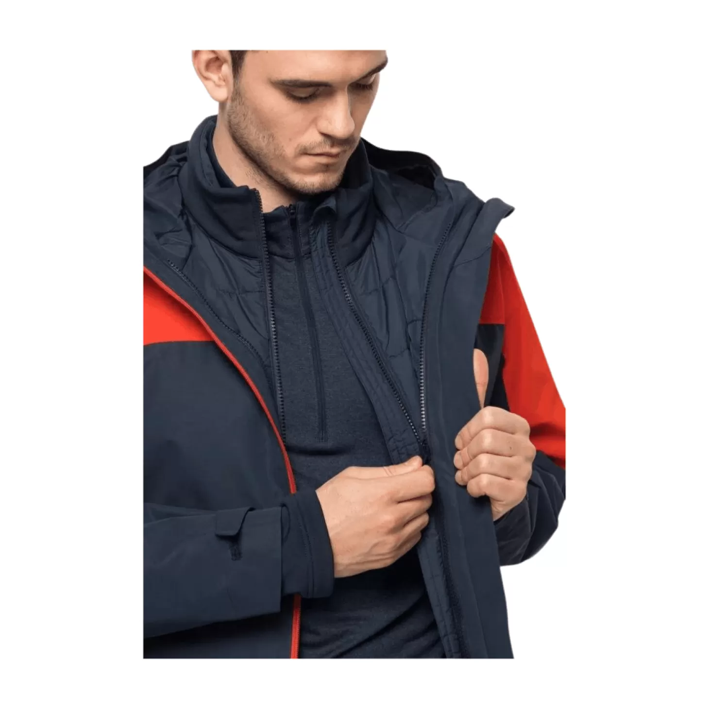 Herre Jack Wolfskin Jakke Til Herre – Glaabach 3 In 1 Jkt M