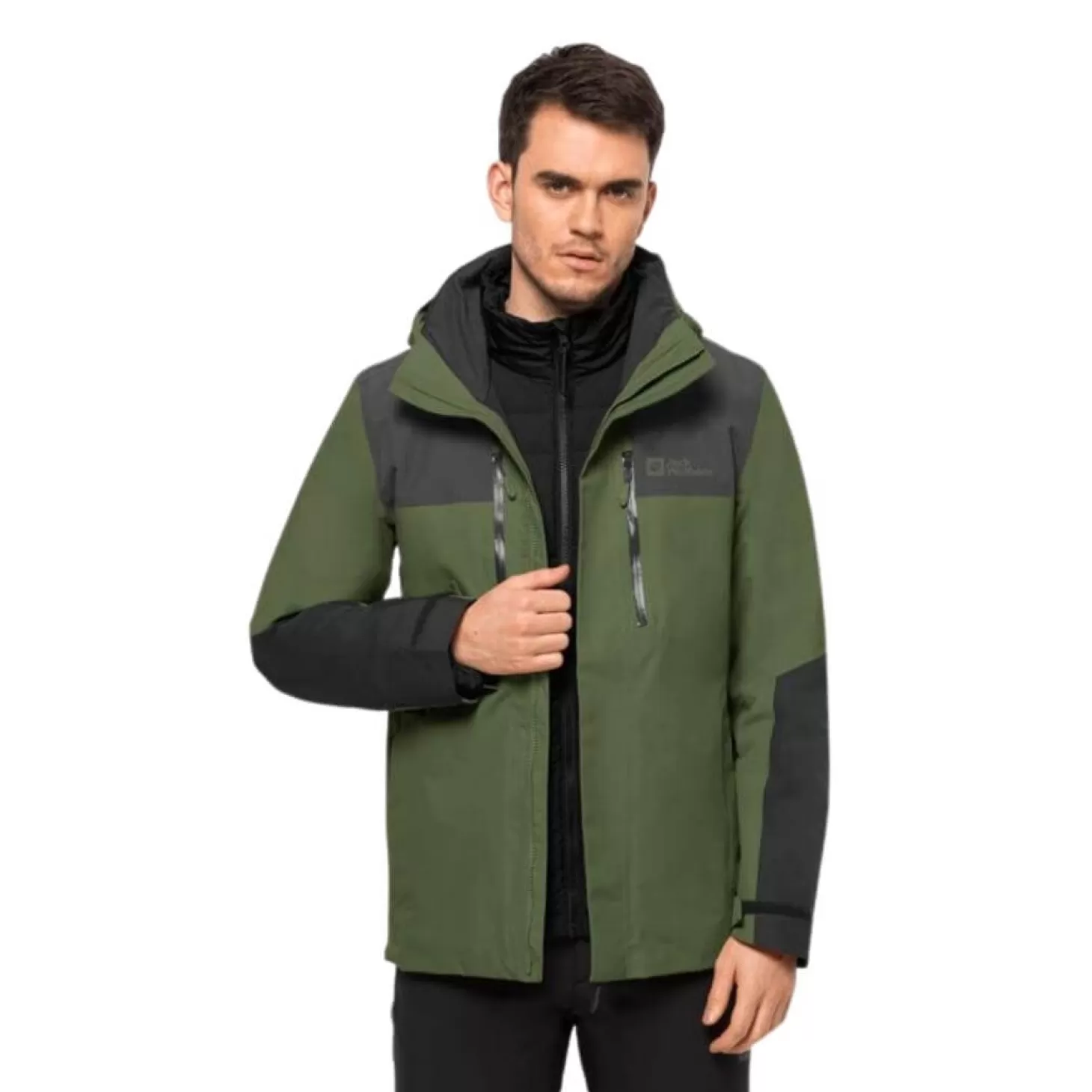 Herre Jack Wolfskin Jakke Til Herre - Jasper 3-In-1 Jacket M - Gron
