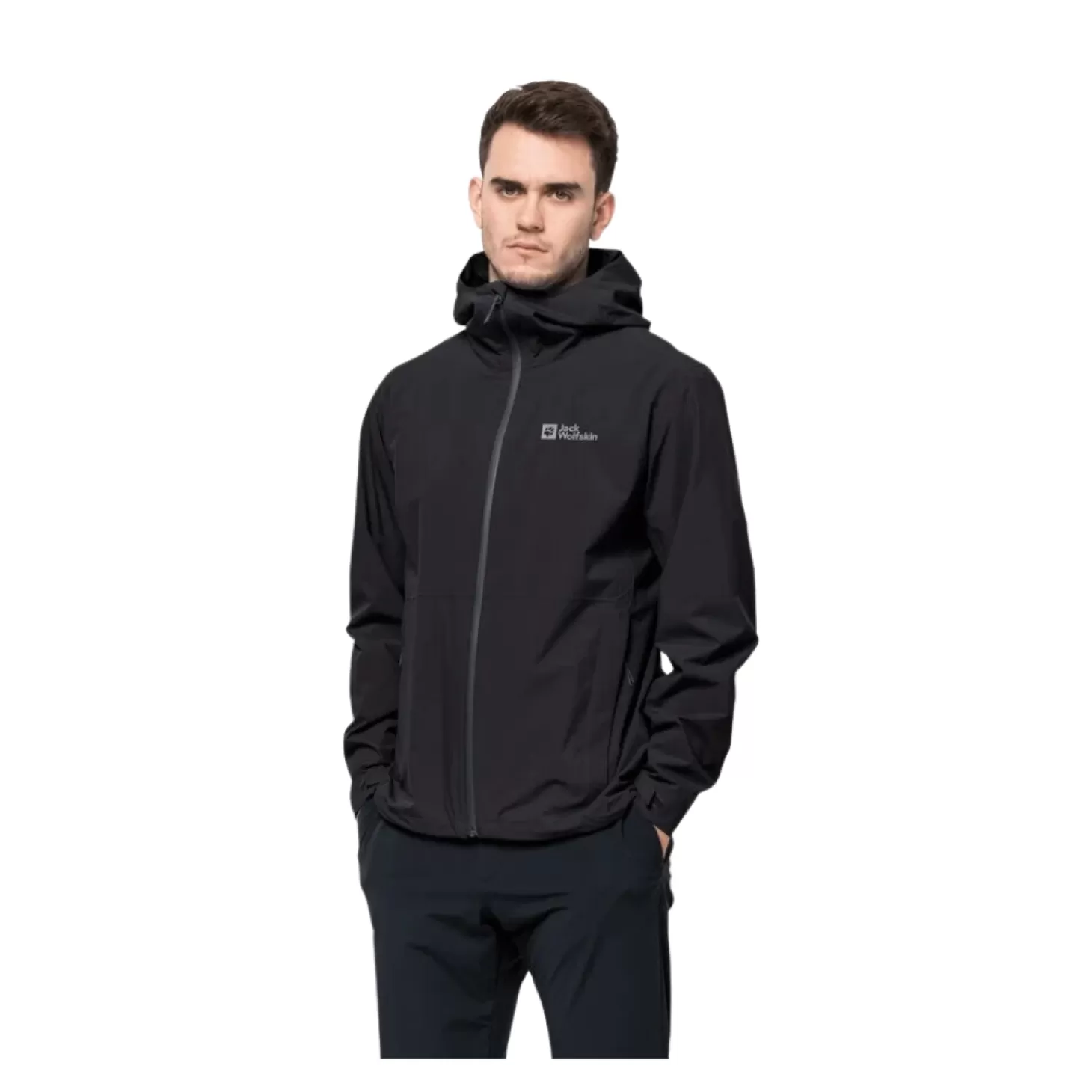 Herre Jack Wolfskin Jakke Til Herre - Pack & Go Shell M - Sort