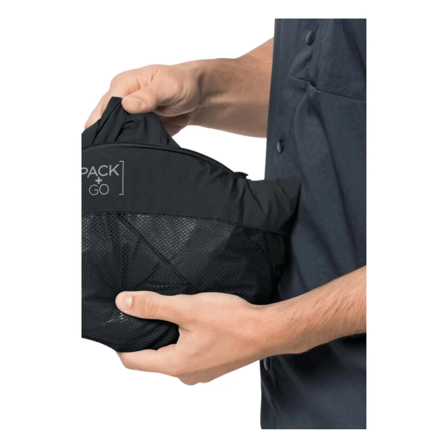 Herre Jack Wolfskin Jakke Til Herre - Pack & Go Shell M - Sort
