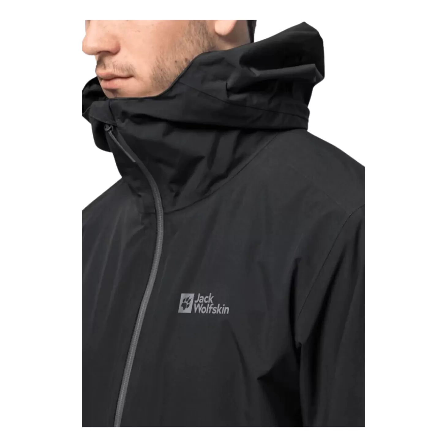 Herre Jack Wolfskin Jakke Til Herre - Pack & Go Shell M - Sort