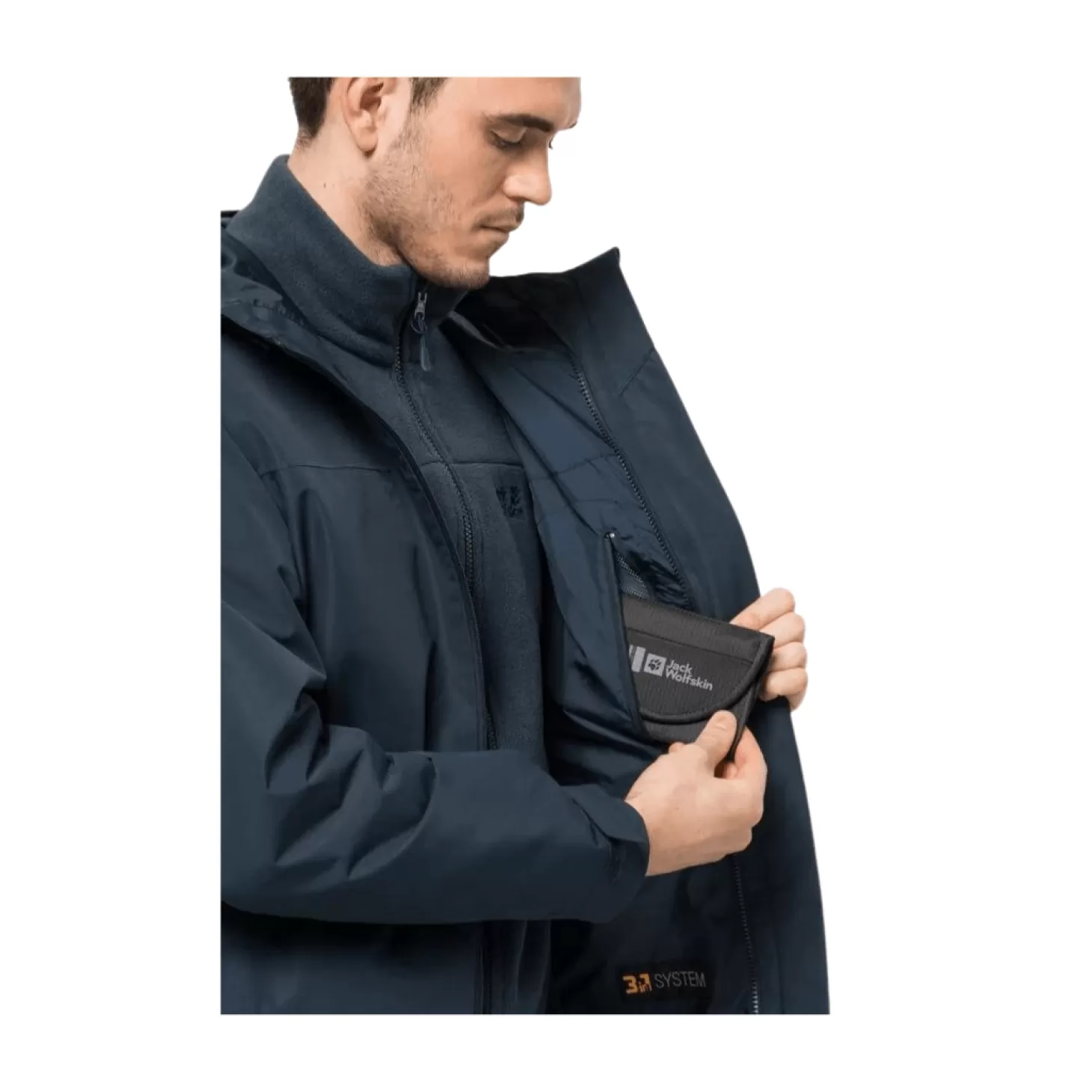 Herre Jack Wolfskin Jakke Til Herre – Taubenberg 3 In 1 Jkt M - Bla