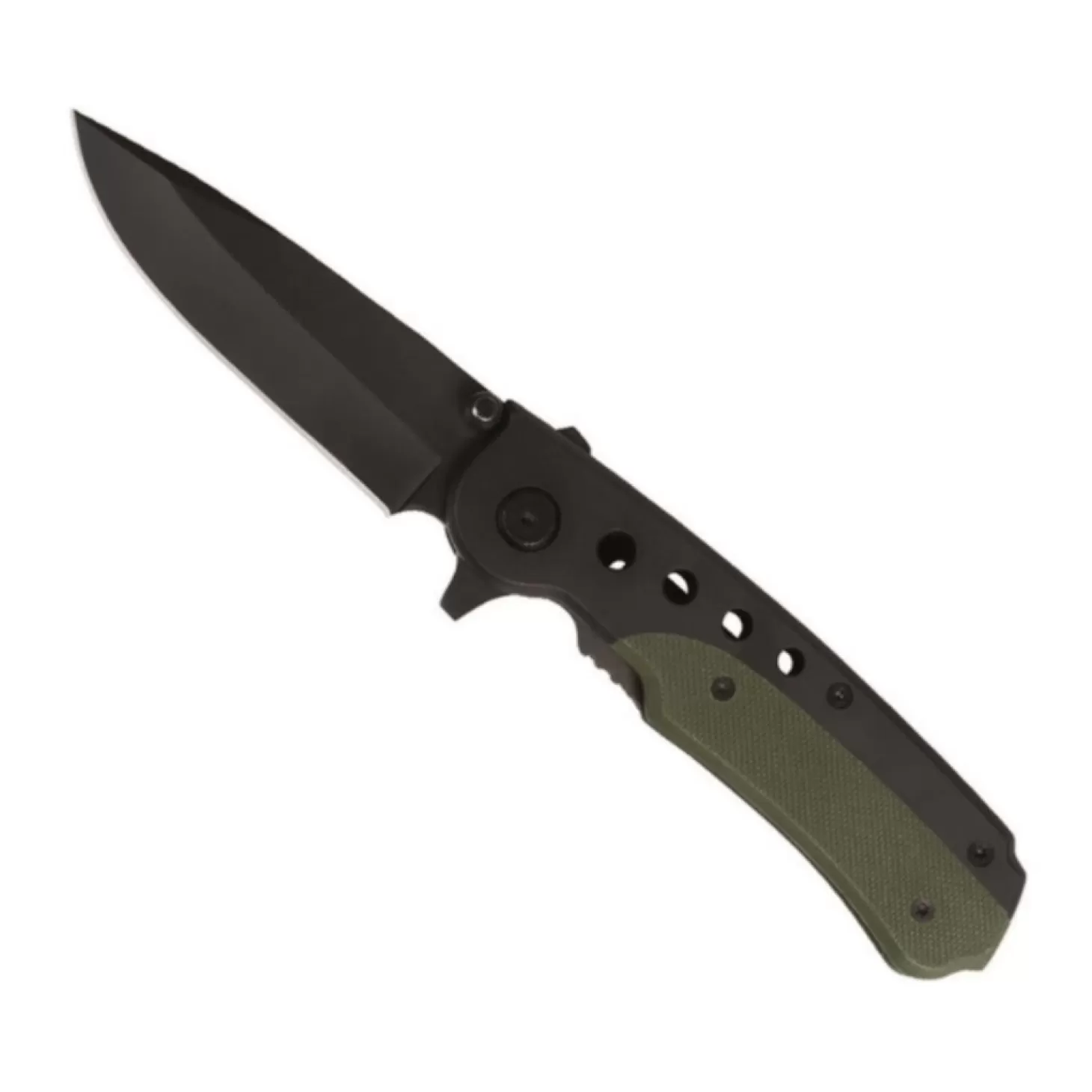 Mil-Tec Kniv - One-Hand Knife With Clip - Rustfrit Stal