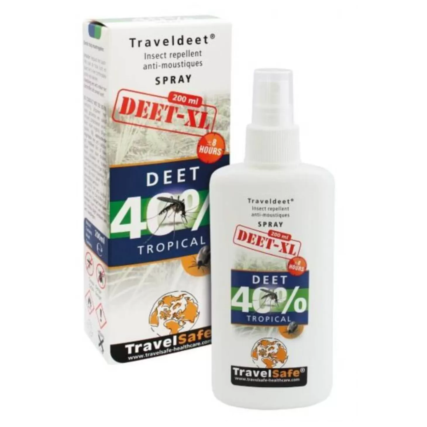 TravelSafe Myggespray - 40% Deet - 200 Ml