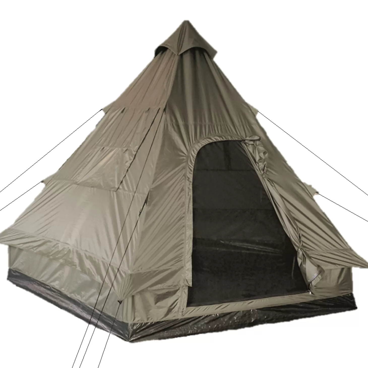 Mil-Tec Telt - Pyramide - Tipi Design - 4 Personer