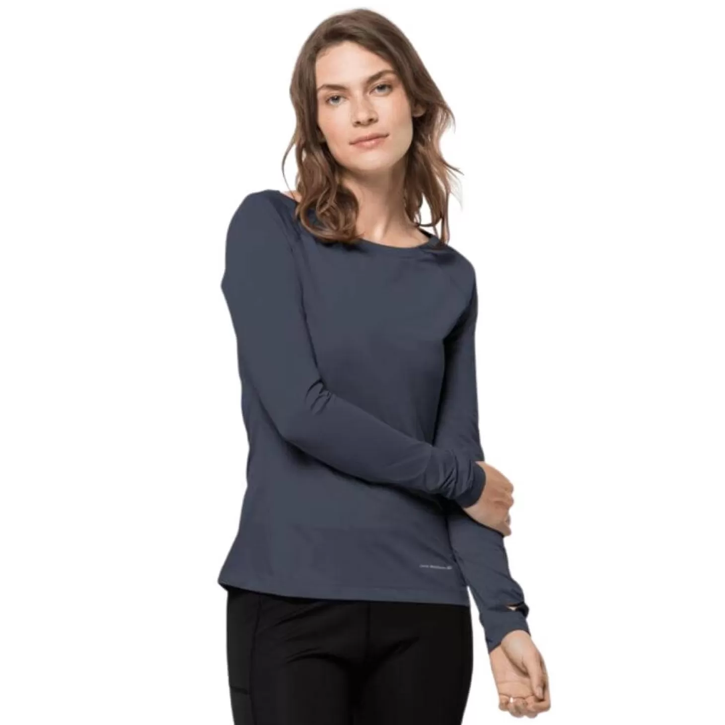 Dame Jack Wolfskin Troje Til Dame - Tasman L/S W - Morkebla