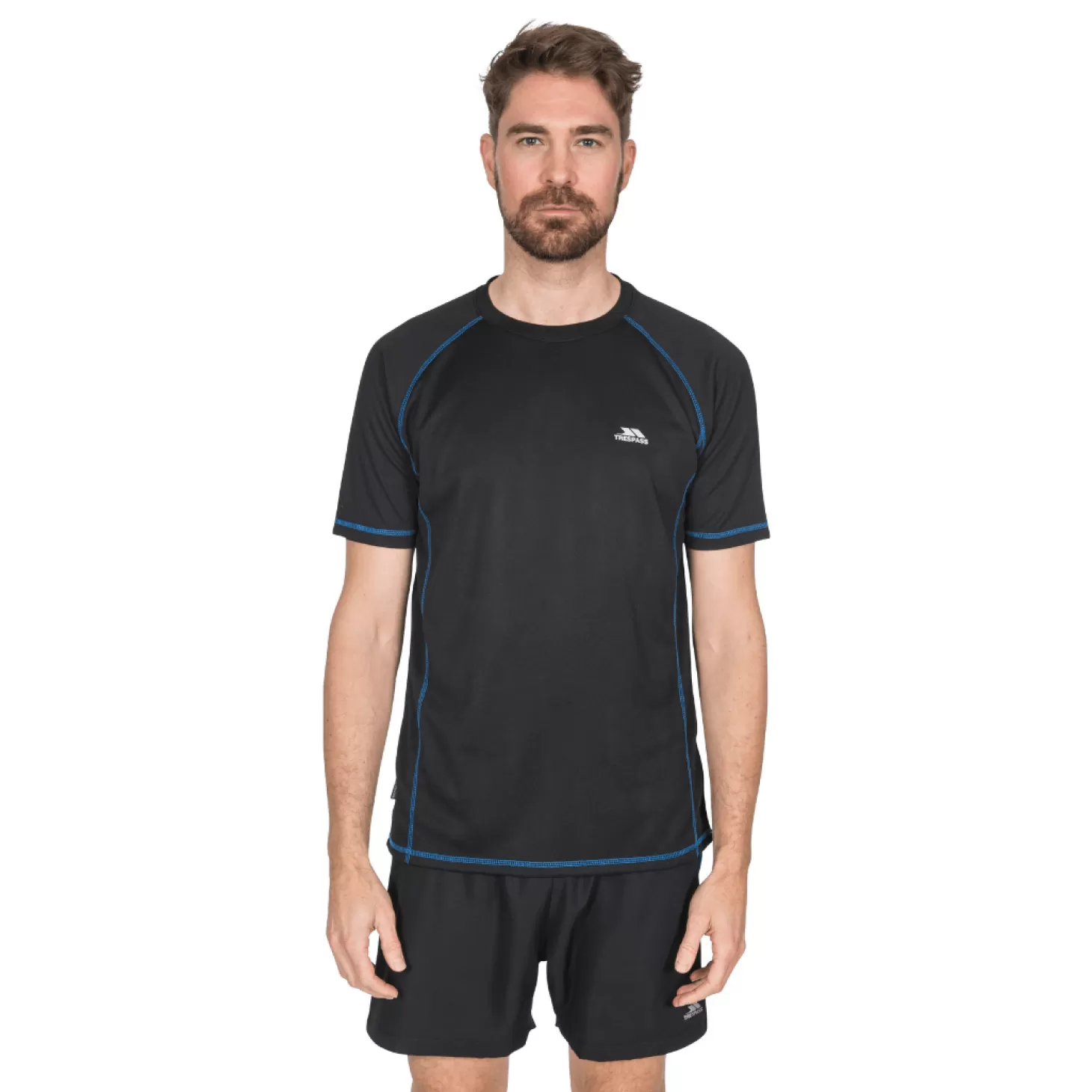 Herre Trespass T-Shirt Til Maend - Albert - Sort (Kun Small Tilbage)