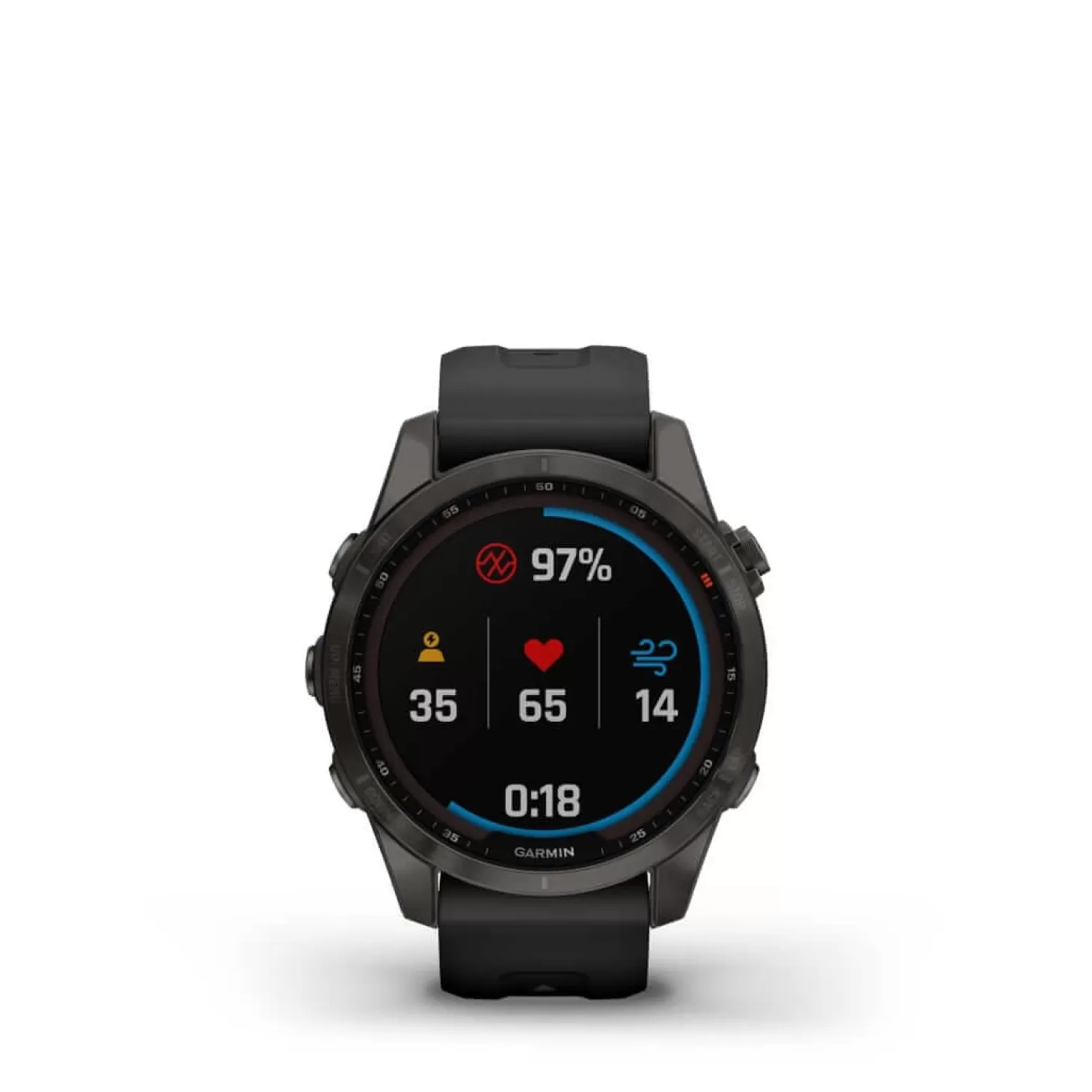Garmin Ur - Fenix 7S Sapphire Solar - 42 Mm - Sort