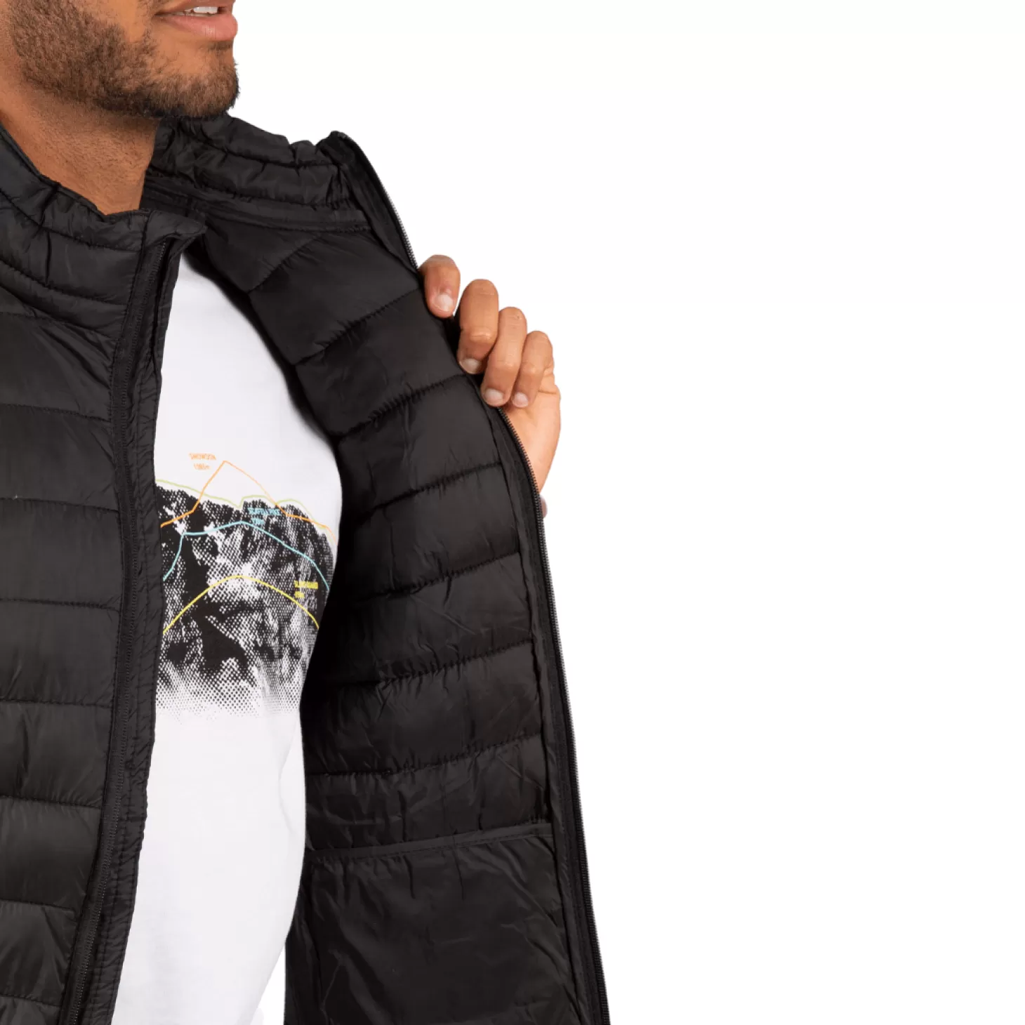 Herre Trespass Vest Til Herre - Gallenton Packaway - Sort